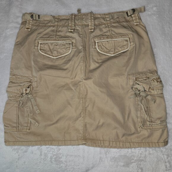 Polo Ralph Lauren Jeans Cargo Mini Skirt, Khaki, size 26 - Picture 2 of 16